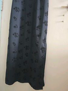 Black floral slip dress