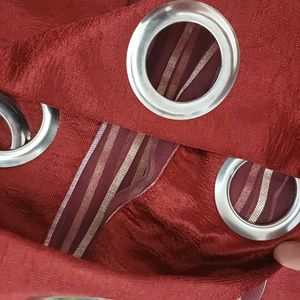Elegant Maroon Curtains - Set of 2 (Total 6)