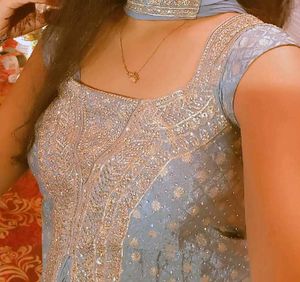 Stunning shiny indowestern dress