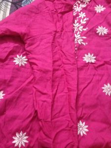 Vibrant Pink Cotton Kurta