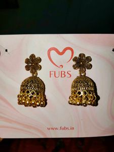 Gold jhumka earrings set combo of 4 pieces
