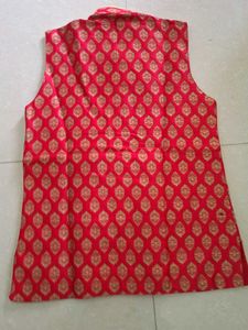 Red Brocade Waistcoat