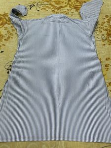 men Blue Striped Kurta Set