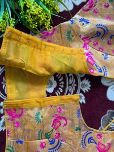Vibrant Brocade Peacock Blouse