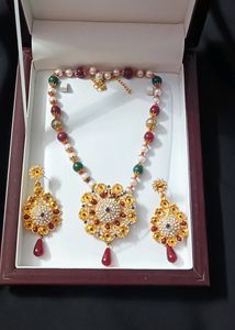 Beautiful Moti Mala Necklace Set With Matching Earrings || Grab Now