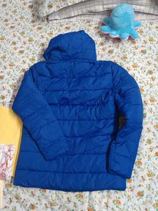 New Blue Padded Hooded Jacket