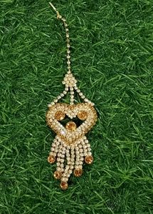 Stunning Gold Tone Kundan Jewelry Set