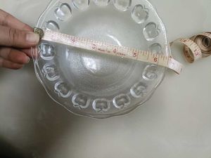 Clear Glass Apple Bowl set of 2 pc