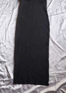 Satin Cami Top with Ribbed Midi Skirt