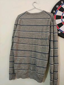 imported Striped Knit Sweater