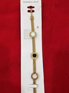 Elegant Gold Tone Stainless Steel Bracelet