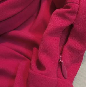 Shein Deep V Neck Cuffed Dress