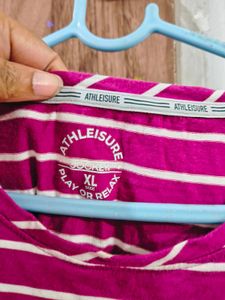 Jockey Striped Magenta T-Shirt