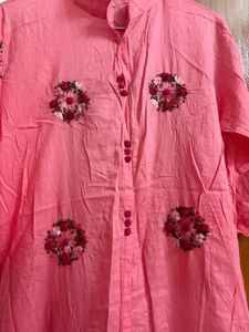 Embroidered cotton dress