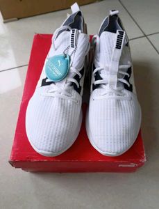 Puma White &amp; Black Sneakers