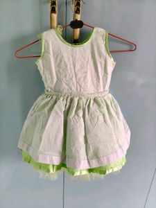 Girls' Lemon Yellow Tulle Party Dress