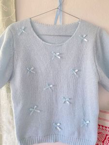 SALE:- Cute Blue Bow Sweater