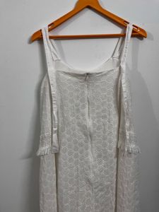 White Tiered Crochet Summer Dress