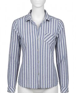 Classic Blue & White Striped Button-Up Shirt