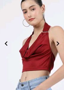 halter cowl neck top