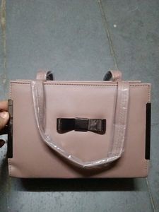 Pink Bow Detail Top Handle Bag
