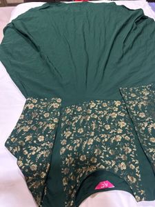 Elegant Green &amp; Gold Kurta
