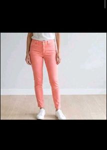 Coral peachy Skinny Jeans