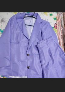 Lavender Blazer &amp; Shorts Set