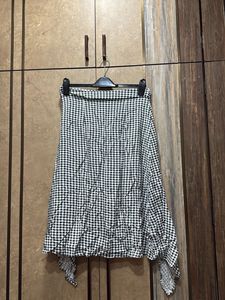 Gingham Asymmetrical Skirt