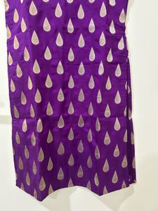 Purple Kurta with Silver Drops