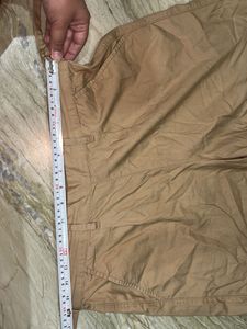 Stylish Wide-Leg Khaki Pants Capri