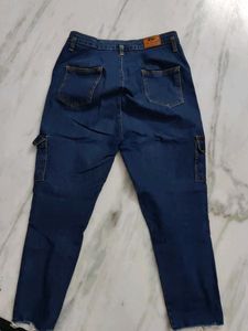 Denim Cargo Jeans
