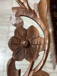 Vintage Wooden Floral Carvings (Set of 2)