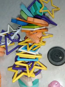 Colorful Bird Toy with Star Shapes