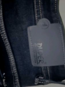 Dark Wash Jeans with White Stitching
