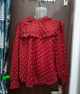 HARPA Red Doted Party wear Top