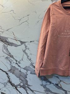Pink Graphic Sweatshirt, Bust- 34/36 Comfy