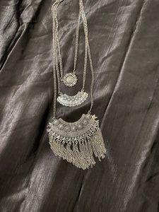 3 Brand New Oxidised Necklace