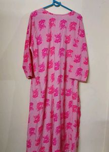 Pink Floral Print Kurta