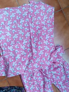 Cute Bunny Print Pajama Set