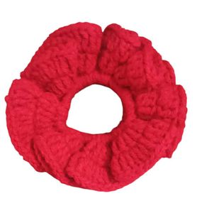 Red Crochet Bracelet Scrunchie