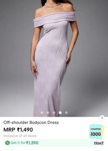 Strapless Textured Midi Dress