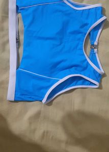 Blue &amp; White Padded Bikini Set