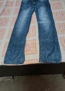 Men's Wide Leg Blue Jeans