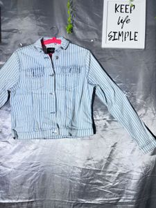 Striped Denim Jacket