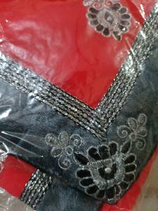 Stunning Red Embellished Saree
