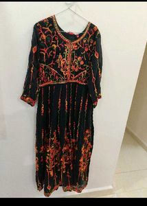 Beautiful Black Embroidered Ethnic Gown
