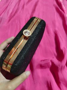 Sparkly Black Clutch Bag