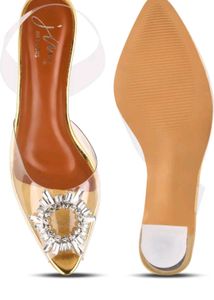 Sparkling Clear Block Heels