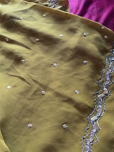 Embroidered Ethnic Saree Without Blouse